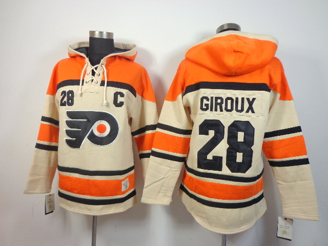 Philadelphia Flyers #28 Claude Giroux Cream Hoodie,We sell and wholesale Philadelphia Flyers #28 Claude Giroux Cream Hoodie on line form chian!