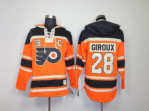 Philadelphia Flyers #28 Claude Giroux Orange Hoodie,We sell and wholesale Philadelphia Flyers #28 Claude Giroux Orange Hoodie on line form chian!