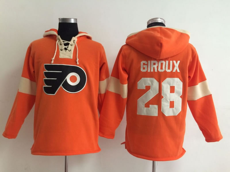 Philadelphia Flyers #28 Claude Giroux Solid Color Orange Hoody,We sell and wholesale Philadelphia Flyers #28 Claude Giroux Solid Color Orange Hoody on line form chian!