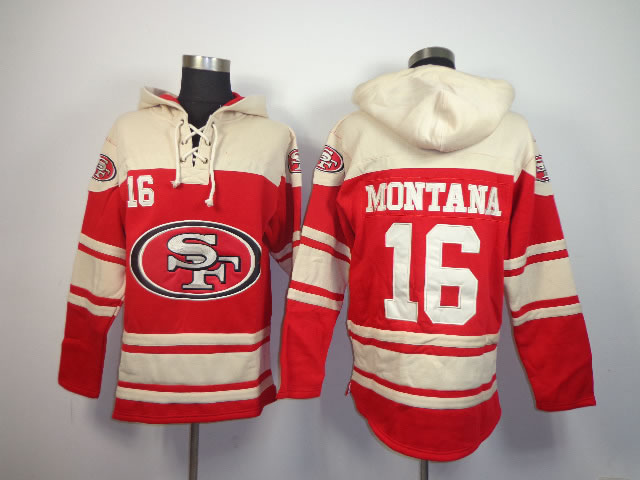 San Francisco 49ers #16 Joe Montana Red Hoodie,We sell and wholesale San Francisco 49ers #16 Joe Montana Red Hoodie on line form chian!
