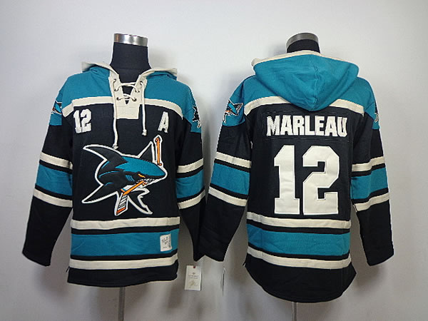 San Jose Sharks #12 Patrick Marleau Black With Blue Hoodie,We sell and wholesale San Jose Sharks #12 Patrick Marleau Black With Blue Hoodie on line form chian!