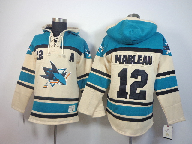 San Jose Sharks #12 Patrick Marleau Cream Hoodie,We sell and wholesale San Jose Sharks #12 Patrick Marleau Cream Hoodie on line form chian!