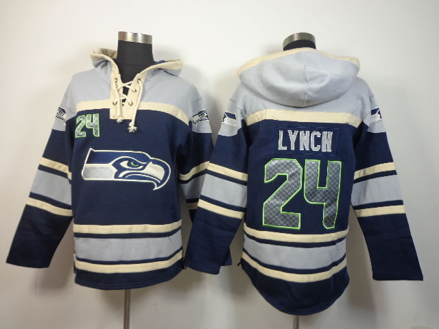 Seattle Seahawks #24 Marshawn Lynch Navy Blue Hoodie,We sell and wholesale Seattle Seahawks #24 Marshawn Lynch Navy Blue Hoodie on line form chian!