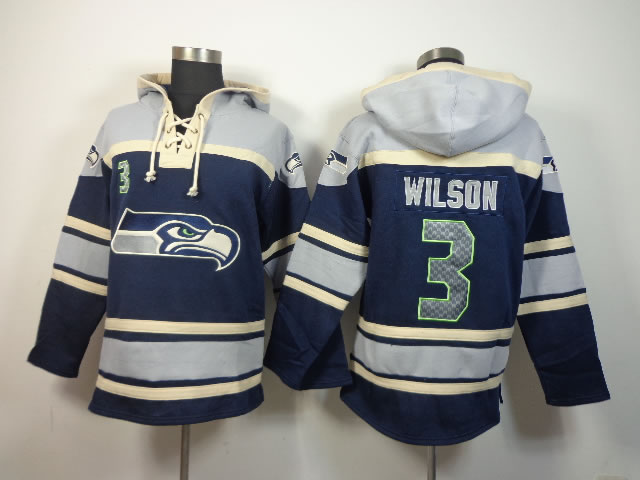 Seattle Seahawks #3 Russell Wilson Navy Blue Hoodie,We sell and wholesale Seattle Seahawks #3 Russell Wilson Navy Blue Hoodie on line form chian!