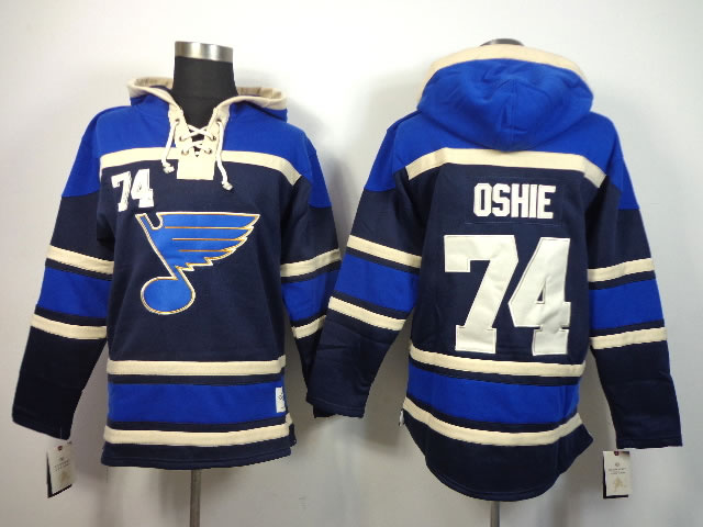St.Louis Blues #74 Oshie Navy Blue Hoodie,We sell and wholesale St.Louis Blues #74 Oshie Navy Blue Hoodie on line form chian!