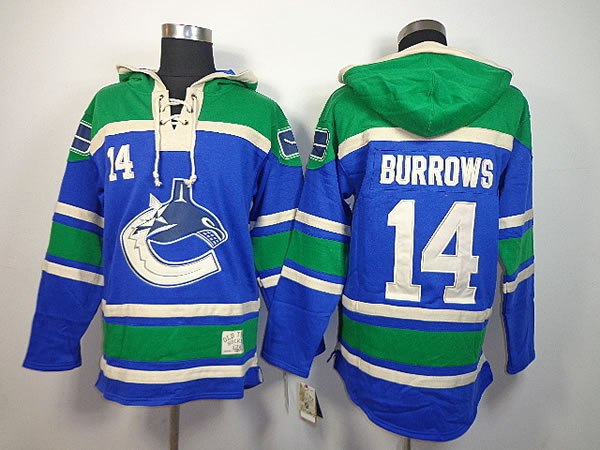 Vancouver Canucks #14 Alexandre Burrows Blue Hoodie,We sell and wholesale Vancouver Canucks #14 Alexandre Burrows Blue Hoodie on line form chian!