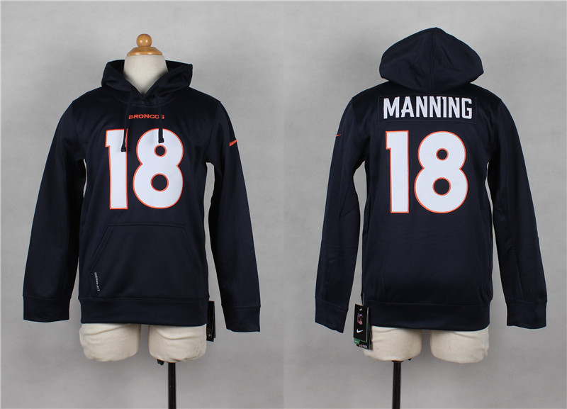 Youth Nike Denver Broncos #18 Peyton Manning Navy Blue Kids Hoody,We sell and wholesale Youth Nike Denver Broncos #18 Peyton Manning Navy Blue Kids Hoody on line form chian!