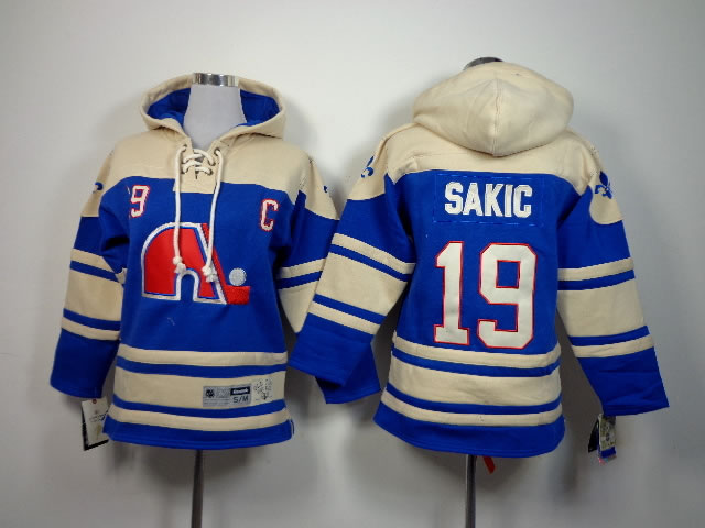 Youth Quebec Nordiques #19 Joe Sakic Light Blue Hoodie,We sell and wholesale Youth Quebec Nordiques #19 Joe Sakic Light Blue Hoodie on line form chian!