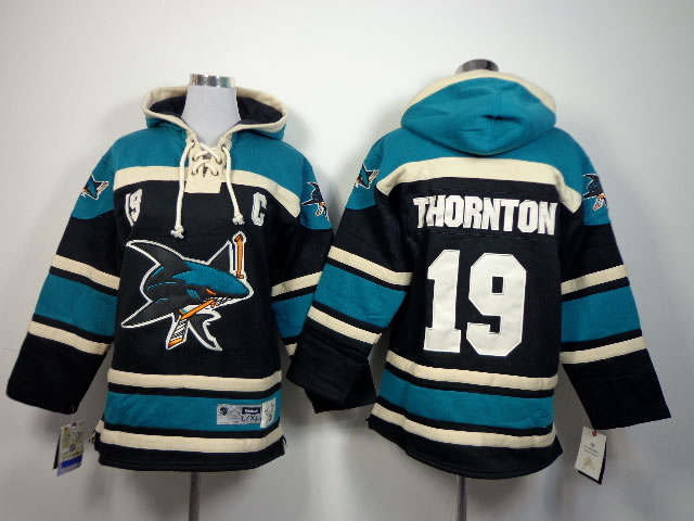 Youth San Jose Sharks #19 Thornton Black With Blue Hoodie,We sell and wholesale Youth San Jose Sharks #19 Thornton Black With Blue Hoodie on line form chian!