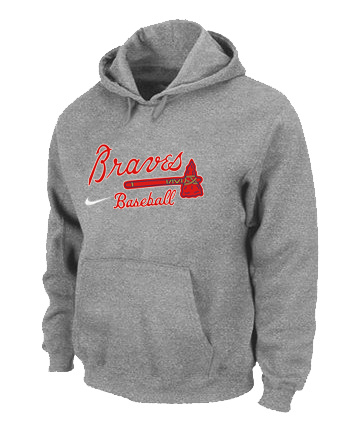 Atlanta Braves Pullover Hoodie Grey,We sell and wholesale Atlanta Braves Pullover Hoodie Grey on line form chian!