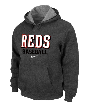 Cincinnati Reds Pullover Hoodie D.Grey,We sell and wholesale Cincinnati Reds Pullover Hoodie D.Grey on line form chian!