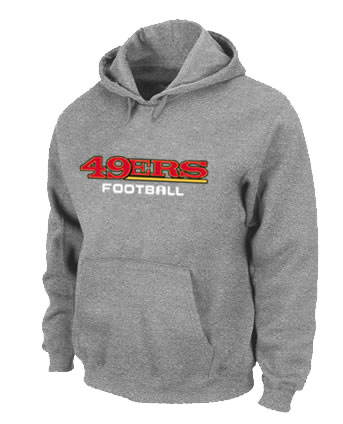 San Francisco 49ers Authentic font Pullover Hoodie Grey,We sell and wholesale San Francisco 49ers Authentic font Pullover Hoodie Grey on line form chian!