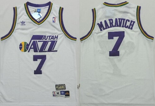 Utah Jazz #7 Pete Maravich White Swingman Throwback Jerseys,We sell and wholesale Utah Jazz #7 Pete Maravich White Swingman Throwback Jerseys on line form chian!