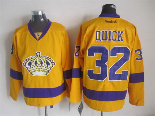 Los Angeles Kings #32 Jonathan Quick Yellow Jerseys,We sell and wholesale Los Angeles Kings #32 Jonathan Quick Yellow Jerseys on line form chian!