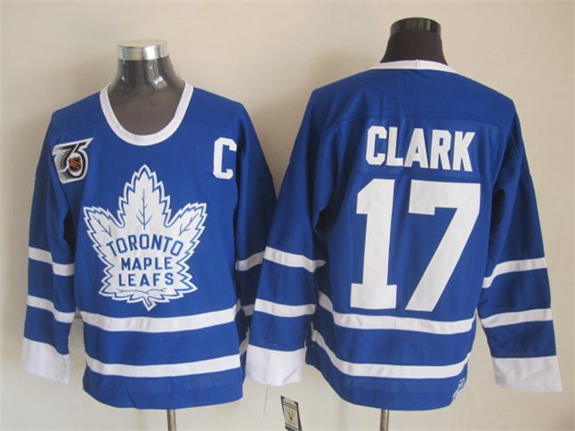 Toronto Maple Leafs #17 Clark Blue 75TH Throwback CCM Jerseys,We sell and wholesale Toronto Maple Leafs #17 Clark Blue 75TH Throwback CCM Jerseys on line form chian!