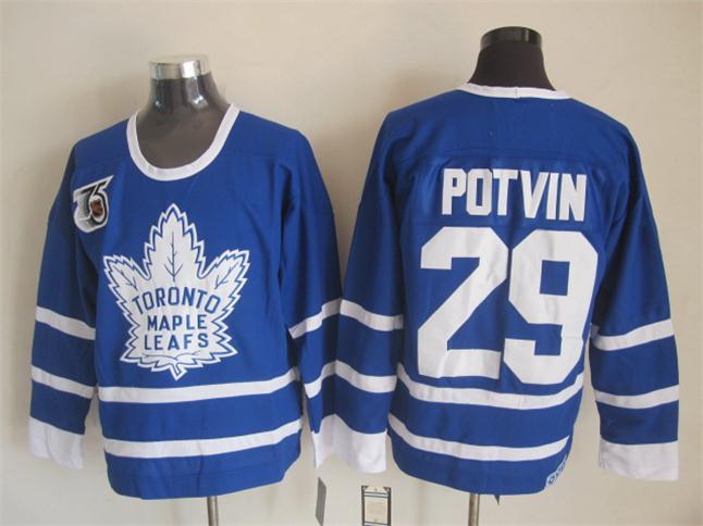Toronto Maple Leafs #29 Felix Potvin Blue 75TH Throwback CCM Jerseys,We sell and wholesale Toronto Maple Leafs #29 Felix Potvin Blue 75TH Throwback CCM Jerseys on line form chian!