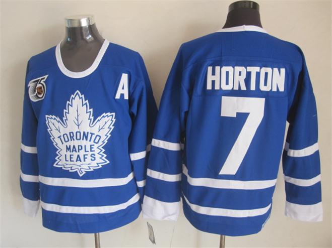 Toronto Maple Leafs #7 Tim Horton Blue 75TH Throwback CCM Jerseys,We sell and wholesale Toronto Maple Leafs #7 Tim Horton Blue 75TH Throwback CCM Jerseys on line form chian!