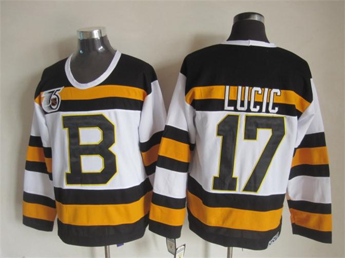 Boston Bruins #17 Milan Lucic White 75TH Throwback CCM Jerseys,We sell and wholesale Boston Bruins #17 Milan Lucic White 75TH Throwback CCM Jerseys on line form chian!