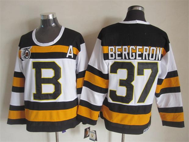 Boston Bruins #37 Patrice Bergeron White 75TH Throwback CCM Jerseys,We sell and wholesale Boston Bruins #37 Patrice Bergeron White 75TH Throwback CCM Jerseys on line form chian!