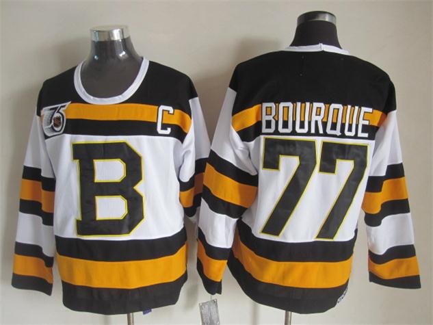 Boston Bruins #77 Ray Bourque White 75TH Throwback CCM Jerseys,We sell and wholesale Boston Bruins #77 Ray Bourque White 75TH Throwback CCM Jerseys on line form chian!