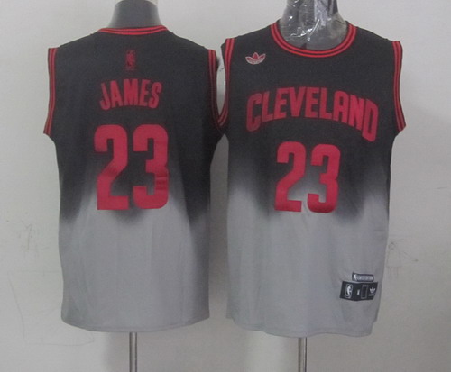 Cleveland Cavaliers #23 LeBron James Black-Gray Fadeaway Fashion Jerseys,We sell and wholesale Cleveland Cavaliers #23 LeBron James Black-Gray Fadeaway Fashion Jerseys on line form chian!