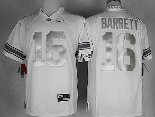 Ohio State Buckeyes #16 J.T. Barrett Platinum White Limited Jerseys,We sell and wholesale Ohio State Buckeyes #16 J.T. Barrett Platinum White Limited Jerseys on line form chian!