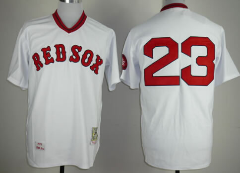 Boston Red Sox #23 Luis Tiant 1975 White Throwback Jerseys,We sell and wholesale Boston Red Sox #23 Luis Tiant 1975 White Throwback Jerseys on line form chian!