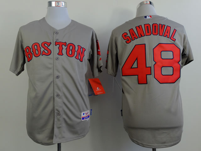 Boston Red Sox #48 Pablo Sandoval 2015 Gray Jerseys,We sell and wholesale Boston Red Sox #48 Pablo Sandoval 2015 Gray Jerseys on line form chian!