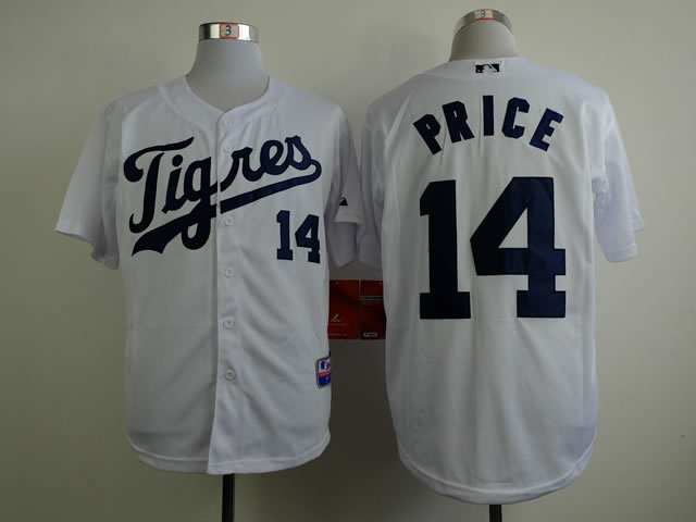 Detroit Tigers #14 David Price 2015 White Jerseys,We sell and wholesale Detroit Tigers #14 David Price 2015 White Jerseys on line form chian!