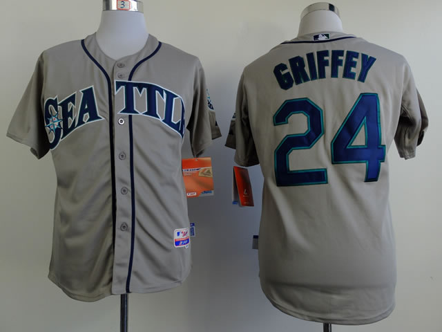 Seattle Mariners #24 Griffey Gray Jerseys,We sell and wholesale Seattle Mariners #24 Griffey Gray Jerseys on line form chian!
