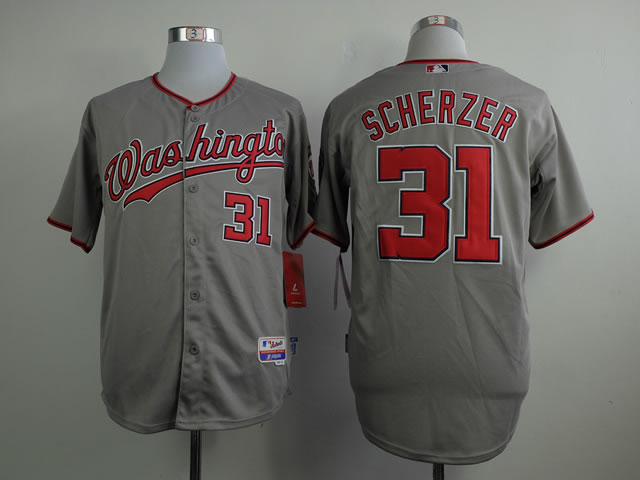 Washington Nationals #31 Max Scherzer Gray Jerseys,We sell and wholesale Washington Nationals #31 Max Scherzer Gray Jerseys on line form chian!