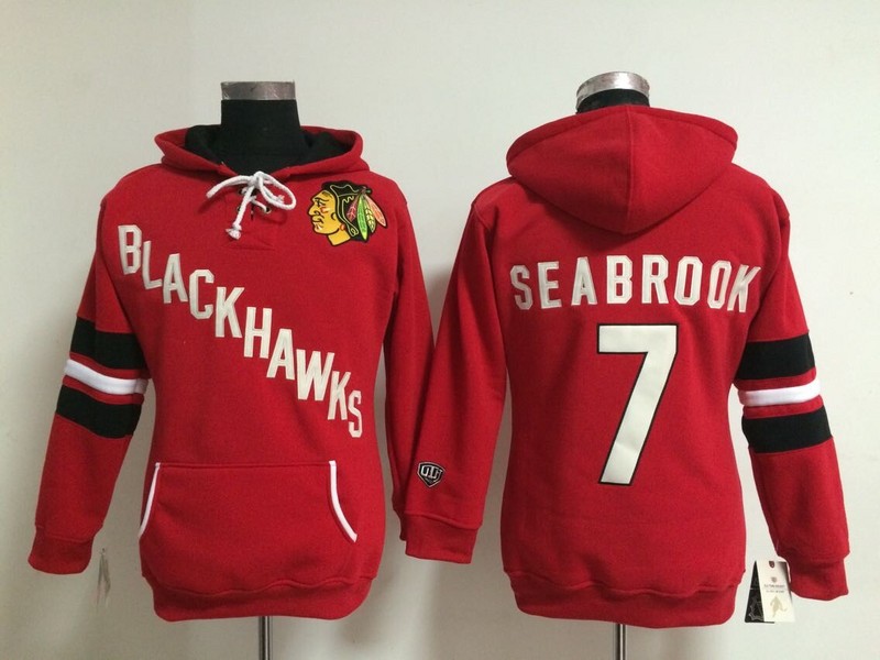 Womens Chicago Blackhawks #7 Brent Seabrook Red Old Time Hockey Hoodie,We sell and wholesale Womens Chicago Blackhawks #7 Brent Seabrook Red Old Time Hockey Hoodie on line form chian!