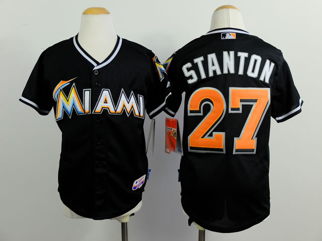 Youth Florida Marlins #27 Mike Stanton Black Jerseys,We sell and wholesale Youth Florida Marlins #27 Mike Stanton Black Jerseys on line form chian!