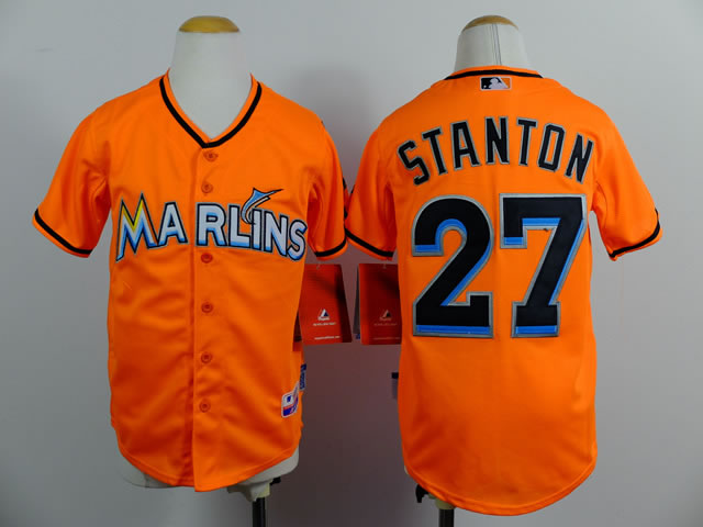 Youth Florida Marlins #27 Mike Stanton Orange Jerseys,We sell and wholesale Youth Florida Marlins #27 Mike Stanton Orange Jerseys on line form chian!
