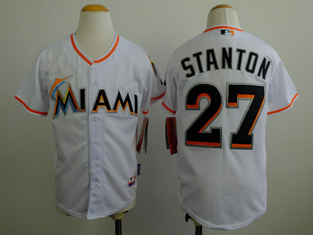 Youth Florida Marlins #27 Mike Stanton White Jerseys,We sell and wholesale Youth Florida Marlins #27 Mike Stanton White Jerseys on line form chian!