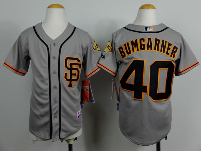 Youth San Francisco Giants #40 Madison Bumgarner Gray SF Jerseys,We sell and wholesale Youth San Francisco Giants #40 Madison Bumgarner Gray SF Jerseys on line form chian!