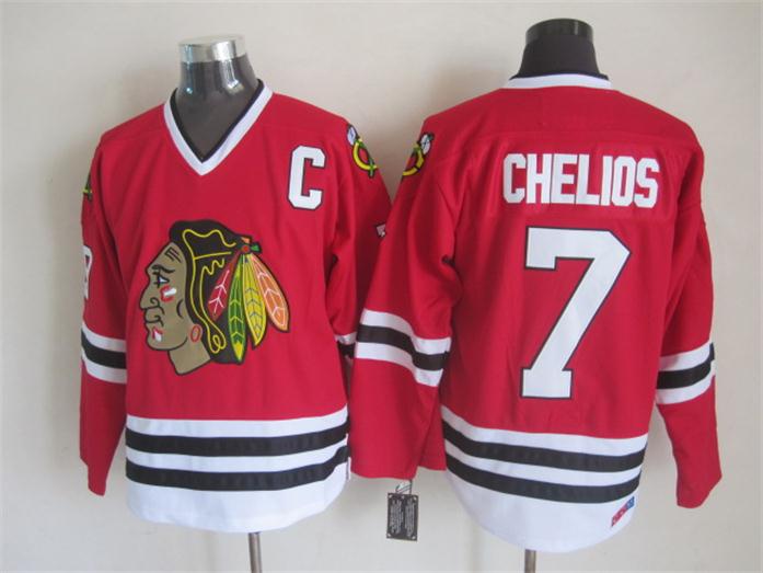 Chicago Blackhawks #7 Chris Chelios Red Throwback CCM Jerseys,We sell and wholesale Chicago Blackhawks #7 Chris Chelios Red Throwback CCM Jerseys on line form chian!
