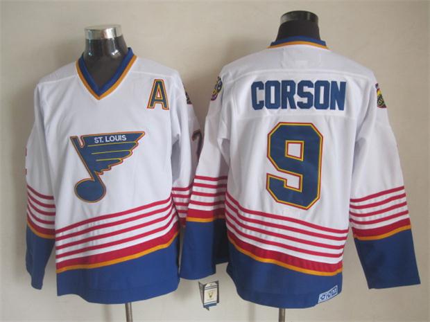 St. Louis Blues #9 Shayne Corson 1995 White Throwback CCM Jerseys,We sell and wholesale St. Louis Blues #9 Shayne Corson 1995 White Throwback CCM Jerseys on line form chian!