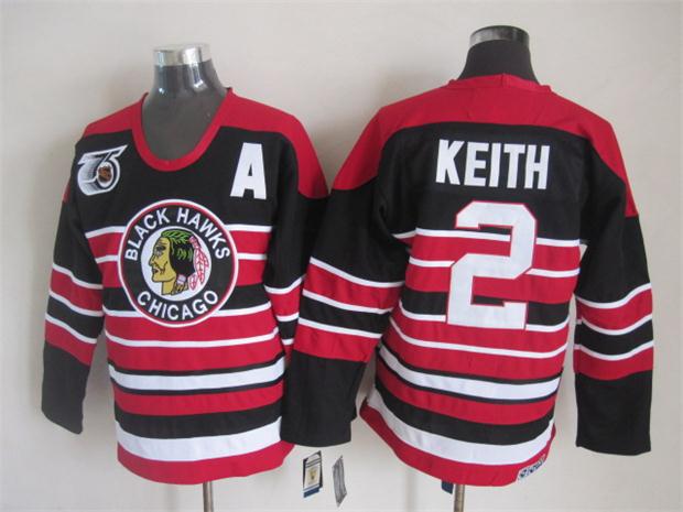 Chicago Blackhawks #2 Duncan Keith Red-Black 75TH Throwback CCM Jerseys,We sell and wholesale Chicago Blackhawks #2 Duncan Keith Red-Black 75TH Throwback CCM Jerseys on line form chian!