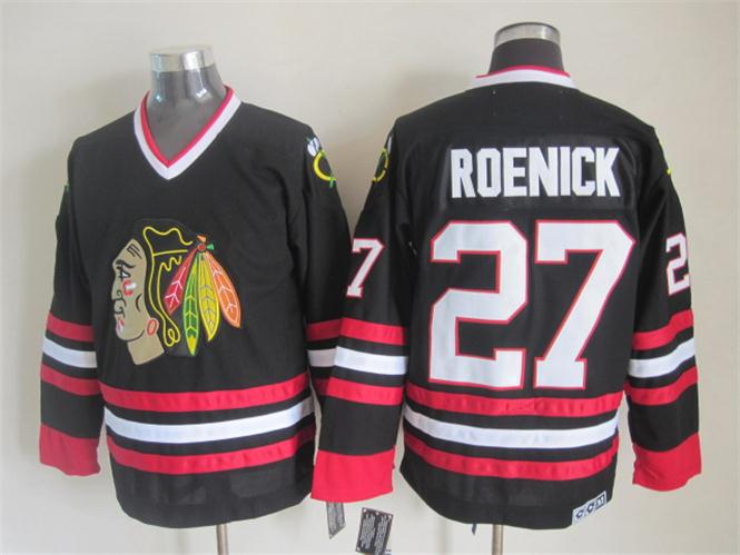 Chicago Blackhawks #27 Jeremy Roenick Black Throwback CCM Jerseys,We sell and wholesale Chicago Blackhawks #27 Jeremy Roenick Black Throwback CCM Jerseys on line form chian!