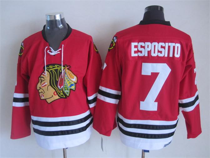 Chicago Blackhawks #7 Esposito Red Throwback CCM New Jerseys,We sell and wholesale Chicago Blackhawks #7 Esposito Red Throwback CCM New Jerseys on line form chian!