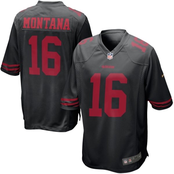 Nike Limited San Francisco 49ers #16 Joe Montana Black Jerseys,We sell and wholesale Nike Limited San Francisco 49ers #16 Joe Montana Black Jerseys on line form chian!