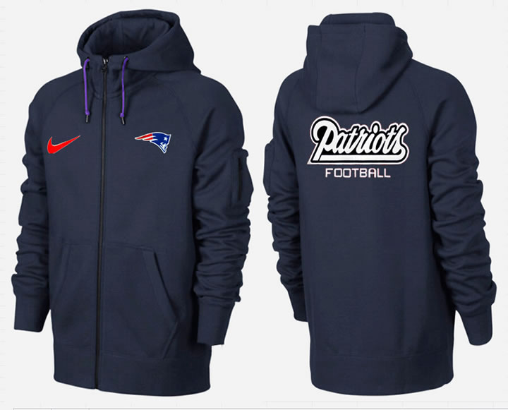 Men New England Patriots Team Logo Full Zip NFL Hoodie (23),We sell and wholesale Men New England Patriots Team Logo Full Zip NFL Hoodie (23) on line form chian!
