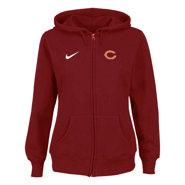 Women Chicago Bears Tailgater Full Zip Hoodie - Red,We sell and wholesale Women Chicago Bears Tailgater Full Zip Hoodie - Red on line form chian!