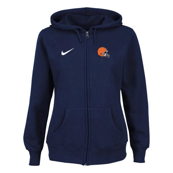 Women Cleveland Browns Tailgater Full Zip Hoodie - Blue,We sell and wholesale Women Cleveland Browns Tailgater Full Zip Hoodie - Blue on line form chian!