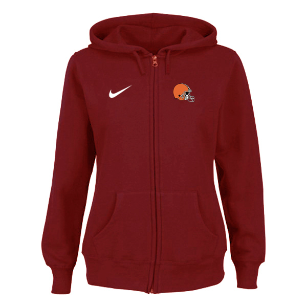 Women Cleveland Browns Tailgater Full Zip Hoodie - Red,We sell and wholesale Women Cleveland Browns Tailgater Full Zip Hoodie - Red on line form chian!