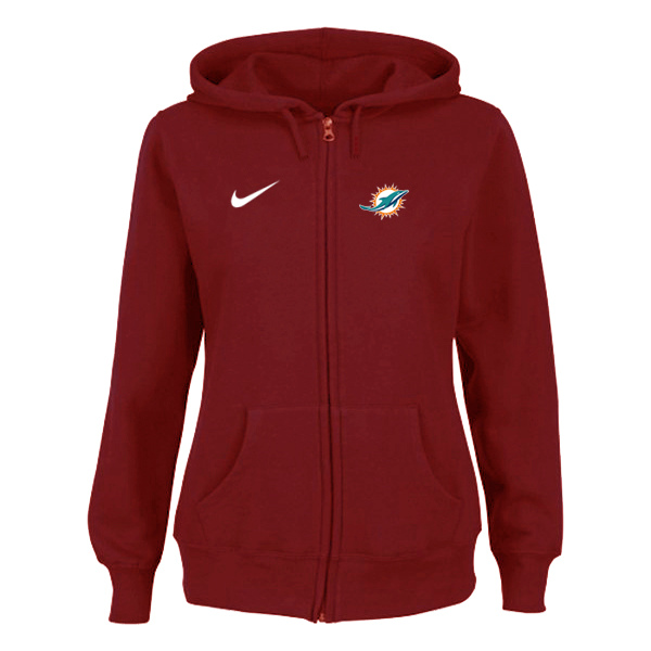 Women Miami Dolphins Tailgater Full Zip Hoodie - Red,We sell and wholesale Women Miami Dolphins Tailgater Full Zip Hoodie - Red on line form chian!