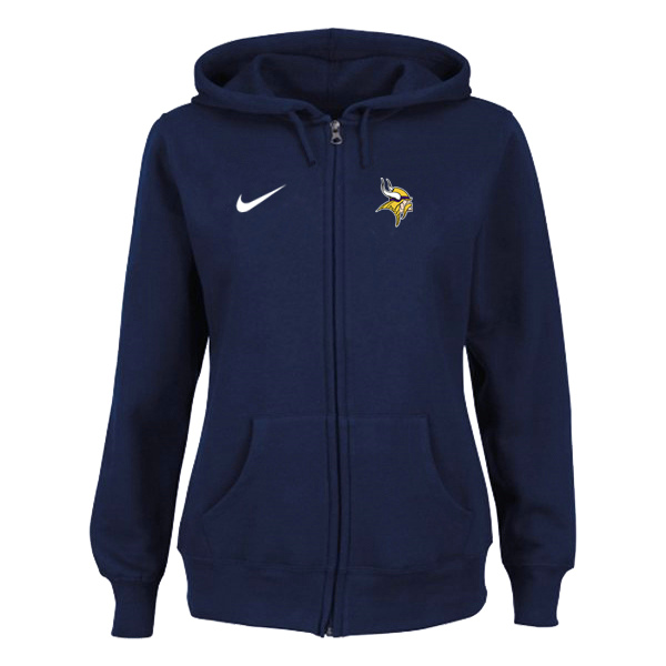 Women Minnesota Vikings Tailgater Full Zip Hoodie - Blue,We sell and wholesale Women Minnesota Vikings Tailgater Full Zip Hoodie - Blue on line form chian!