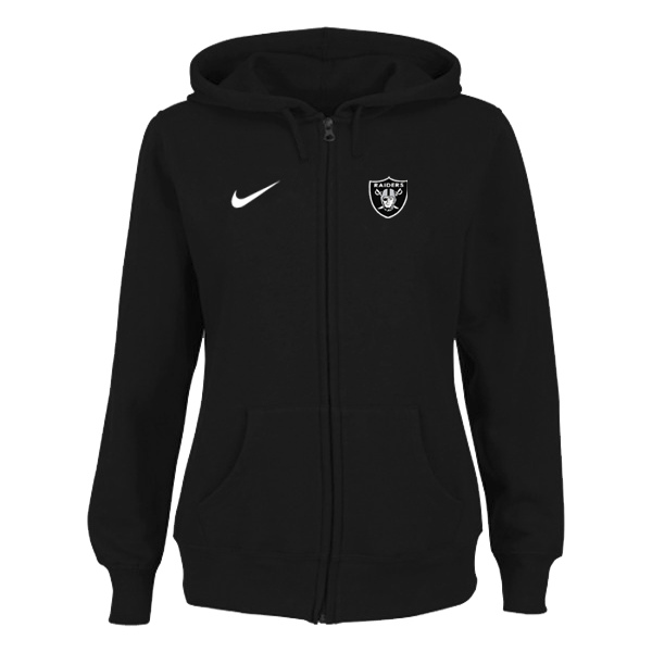 Women Oakland Raiders Tailgater Full Zip Hoodie - Black,We sell and wholesale Women Oakland Raiders Tailgater Full Zip Hoodie - Black on line form chian!