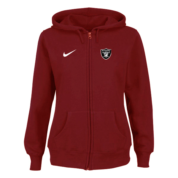 Women Oakland Raiders Tailgater Full Zip Hoodie - Red,We sell and wholesale Women Oakland Raiders Tailgater Full Zip Hoodie - Red on line form chian!